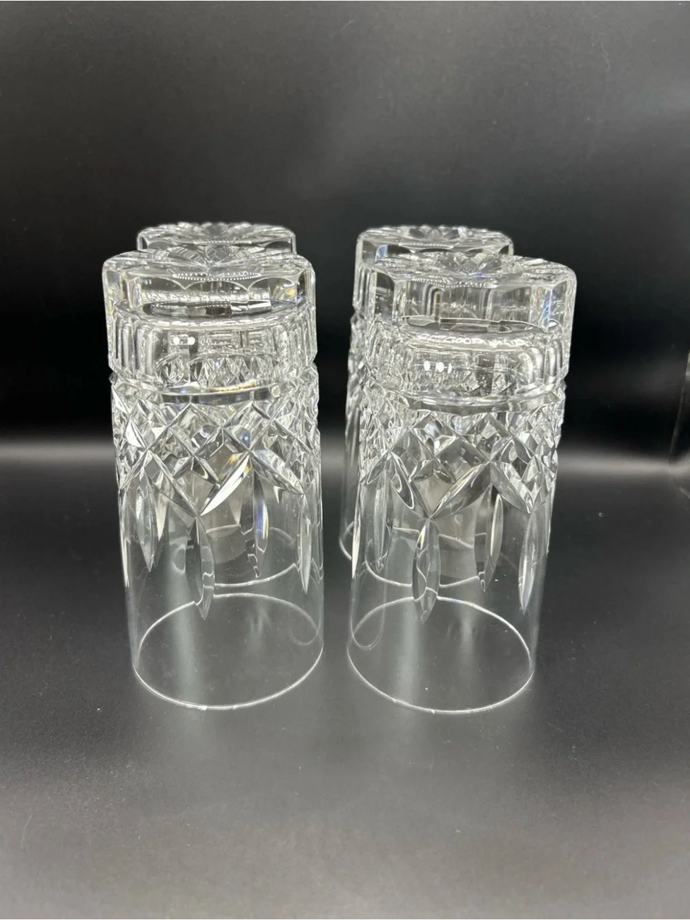 Set of 4 Waterford Lismore Highball Glasses  Seahorse Logo